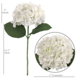 White Silk Hydrangea Flowers - 18"  (3 Pieces) Hydrangea Flowers ArtificialFlowers   