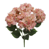Artificial Pink Hydrangea Bush Realistic Faux Flowers for Home Decor 21 Inch with 5 Heads Indoor Plant Beautiful Floral Arrangements Hydrangea Bush ArtificialFlowers   