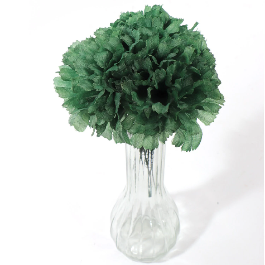 Emerald Enchantment Carnation Burst - 100 Pack of 7" Silk Carnation Picks with 3.5" Flower Heads Carnation Artificial Flower ArtificialFlowers   