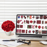 Artificial Flowers Burgundy Rose Picks 8" - Set of 50, Elegant Silk Roses for DIY Crafts, Wedding Décor, Bouquets Artificial Flowers ArtificialFlowers   