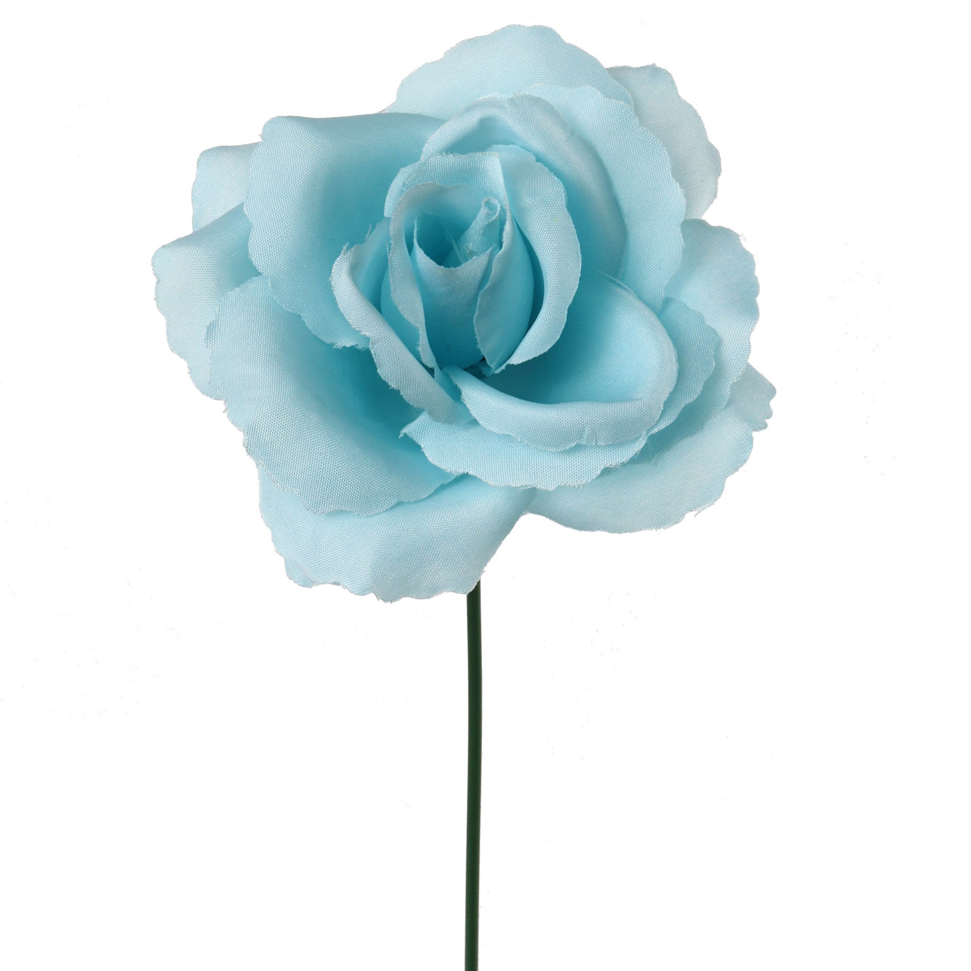Artificial 8" Sky Blue Rose Picks with 3" Diameter, 50pc Set - Realistic Faux Flowers for Home Decor, Weddings, and Events - Easy-to-Arrange  ArtificialFlowers   