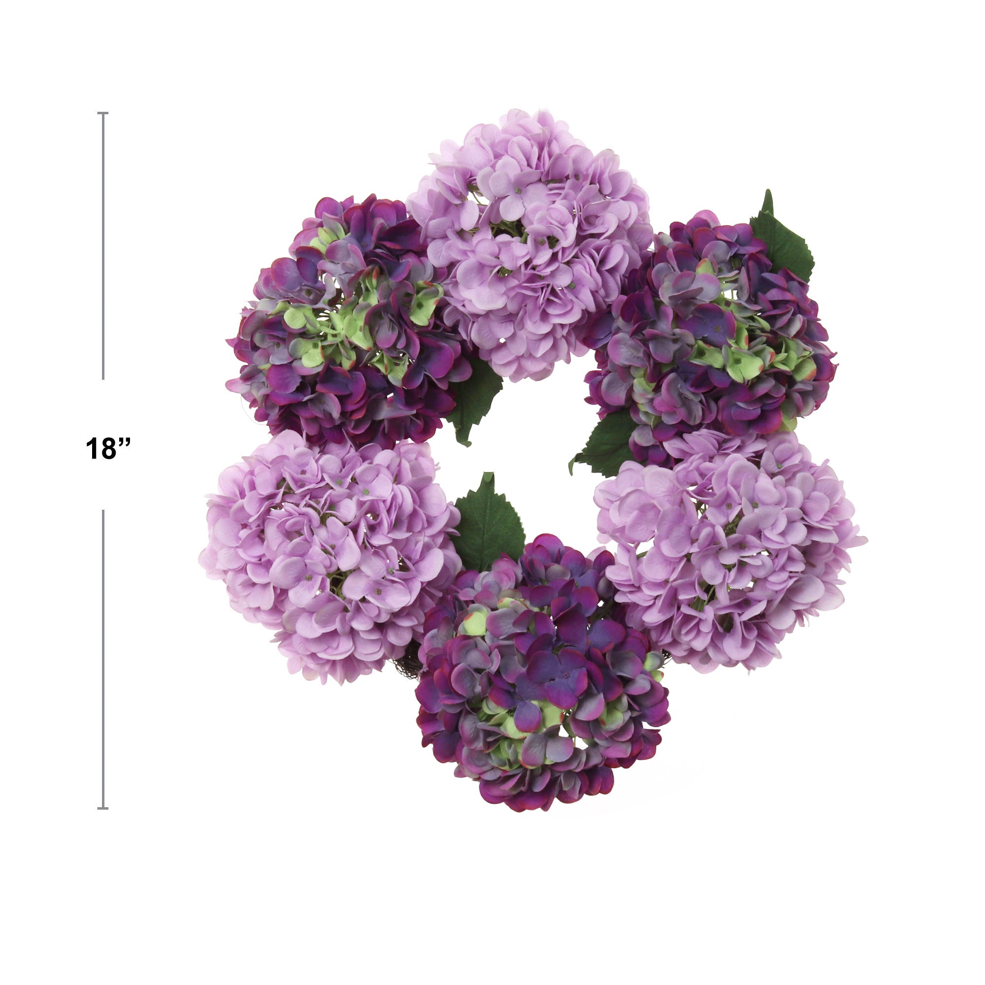 Artificial 18" Magenta & Pink Hydrangea Wreath - Handcrafted, UV Resistant, All-Season, Indoor/Outdoor Decor, Perfect for Home, Wedding, Event Hydrangea Wreath ArtificialFlowers   