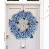 Artificial 24" Blue Hydrangea Wreath - Handcrafted, UV Resistant, All-Season, Indoor/Outdoor Decor, Perfect for Home, Wedding, Event Hydrangea Wreath ArtificialFlowers   