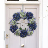 Artificial 24" Magenta & Blue Hydrangea Wreath - Handcrafted, UV Resistant, All-Season, Indoor/Outdoor Decor, Perfect for Home, Wedding, Event Hydrangea Wreath ArtificialFlowers   