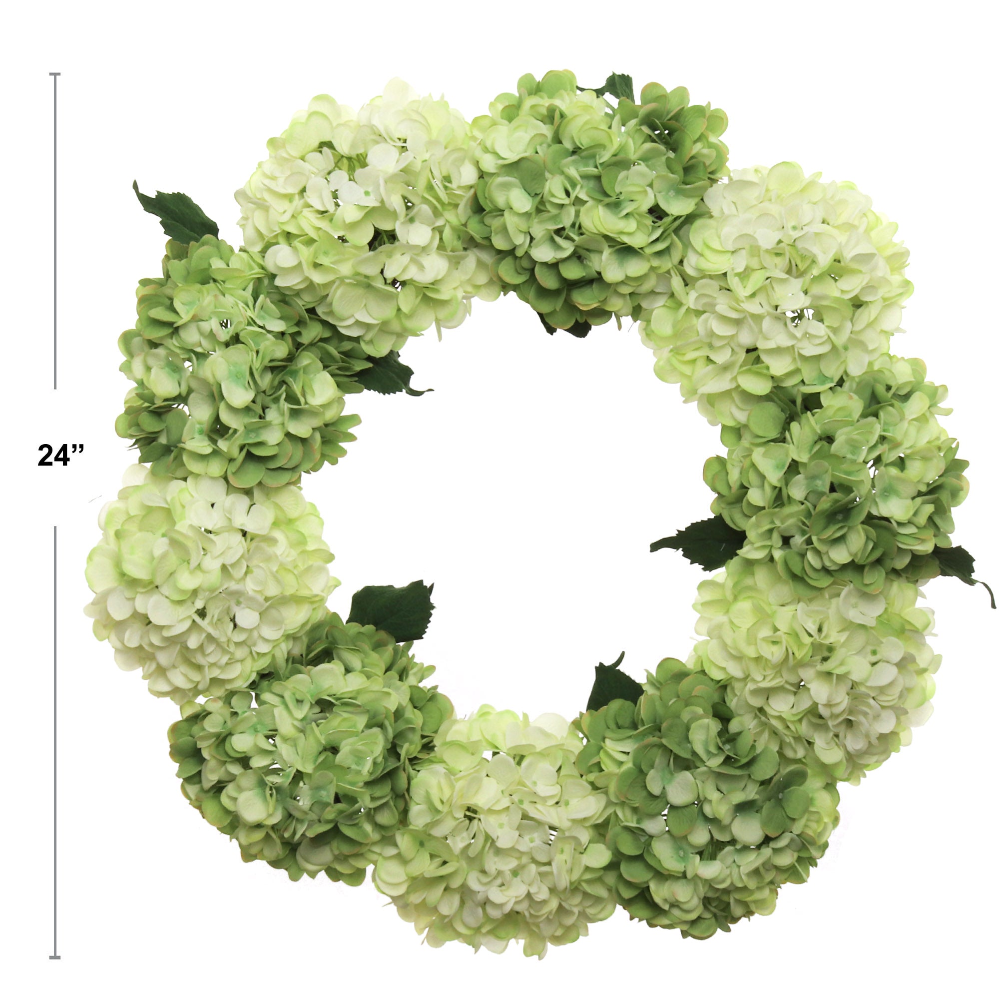Artificial 24" Magenta & Green Hydrangea Wreath - Handcrafted, UV Resistant, All-Season, Indoor/Outdoor Decor, Perfect for Home, Wedding, Event Hydrangea Wreath ArtificialFlowers   