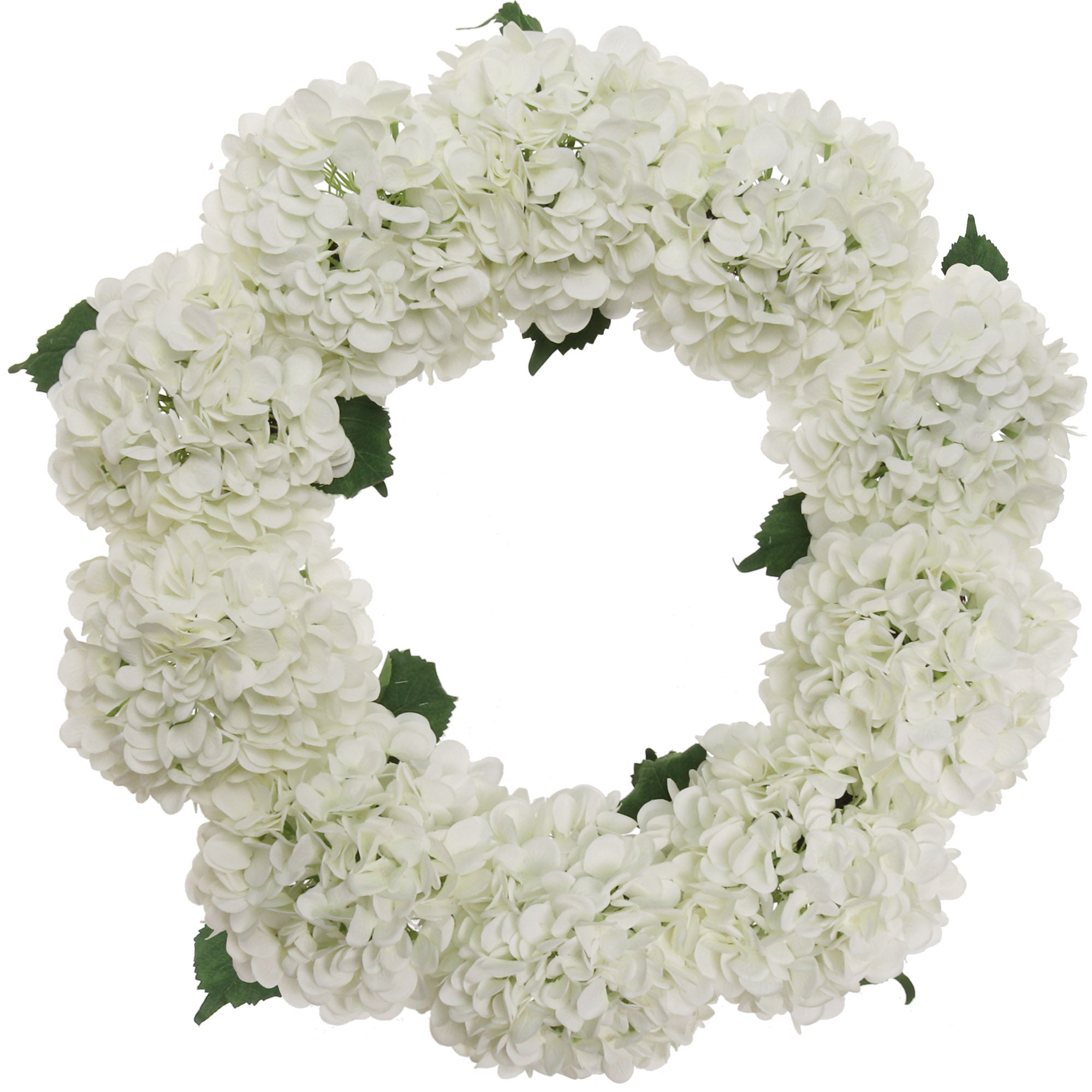 Artificial 24" White Hydrangea Wreath - Handcrafted, UV Resistant, All-Season, Indoor/Outdoor Decor, Perfect for Home, Wedding, Event Hydrangea Wreath ArtificialFlowers   