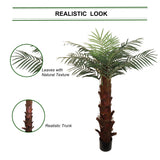 Artificial Silk  Areca Palm Tree House Plant in Black Pot  6' House Plant ArtificialFlowers   
