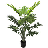 Artificial 40" Philo Selloum Plant in Pot - Lifelike Indoor Faux Greenery - Home & Office Decor - Easy Care, No Maintenance Artificial Plants ArtificialFlowers   