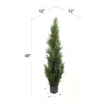 Artificial Cedar Tree 4' in Pot - Lifelike Faux Greenery for Indoor & Outdoor Decor, Low-Maintenance Home & Office Plant Solution, Realistic Look Artificial Trees ArtificialFlowers   