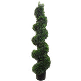 Boxwood Spiral Topiary UV Indoor Outdoor 44" Topiaries ArtificialFlowers   