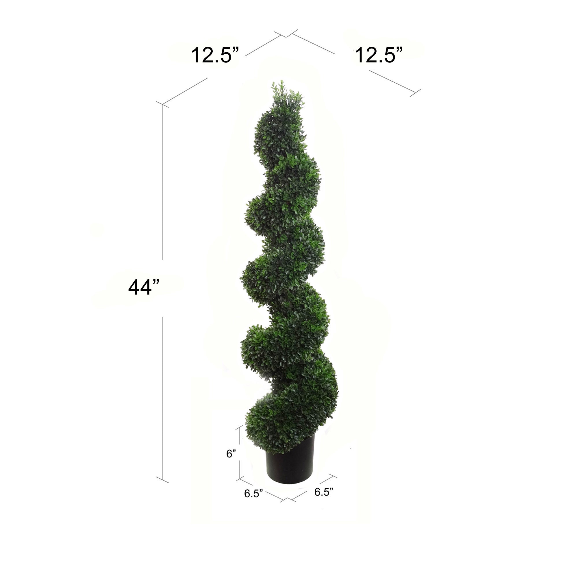 Boxwood Spiral Topiary UV Indoor Outdoor 44" Topiaries ArtificialFlowers   