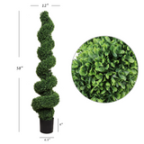 58" Boxwood Spiral Topiary artificial boxwood ArtificialFlowers   