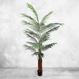 Nature's Bliss 7' Artificial Silk Areca Palm Tree in Elegant Black Pot - Lifelike Faux House Plant with Realistic Details - Easy Care & Maintenance-Free - Ideal for Indoor Home, Office Decor, and Tropical Ambiance