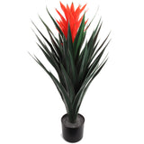 Artificial Tropical House Plant with Flower in Black Pot-37"  ArtificialFlowers   