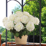 Artificial " White Rose Bush-20" Artificial Flowers artificialflowersdotcom   
