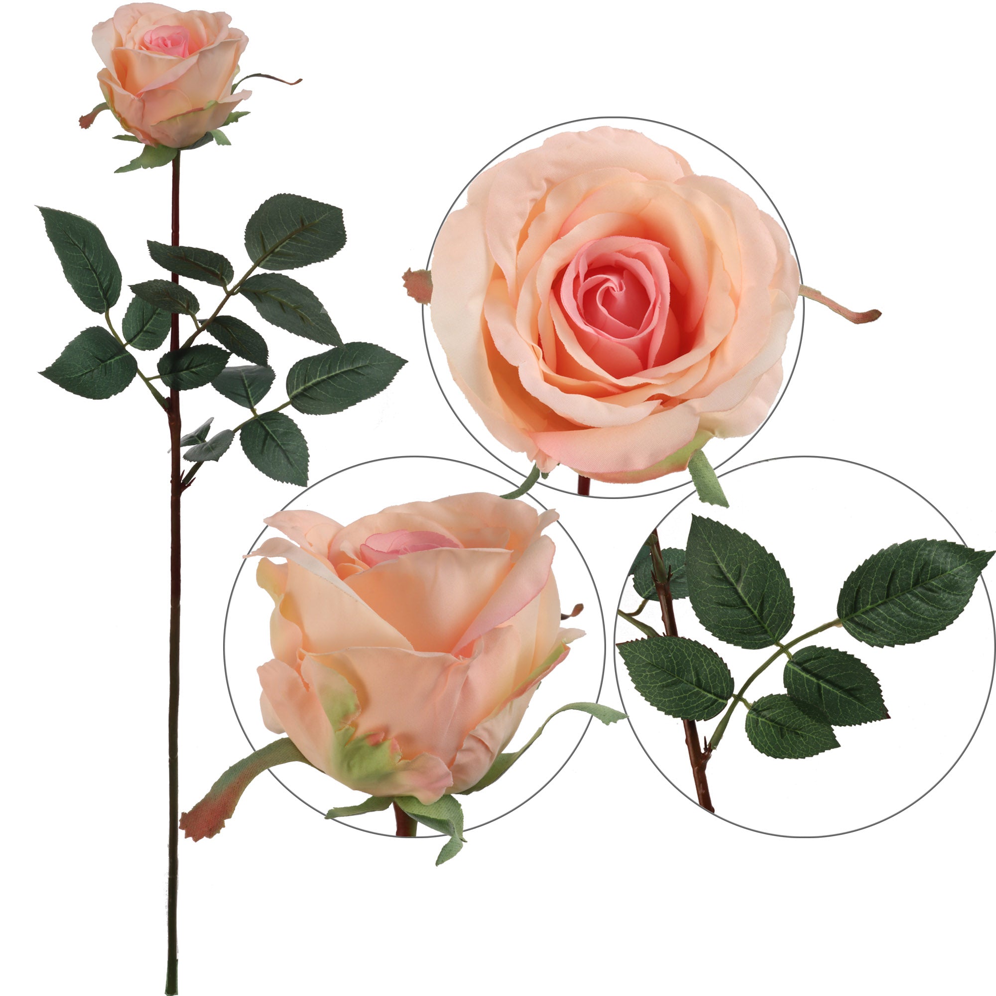 Artificial  Premium Pink Rose Bud-30" Artificial Flowers ArtificialFlowers   