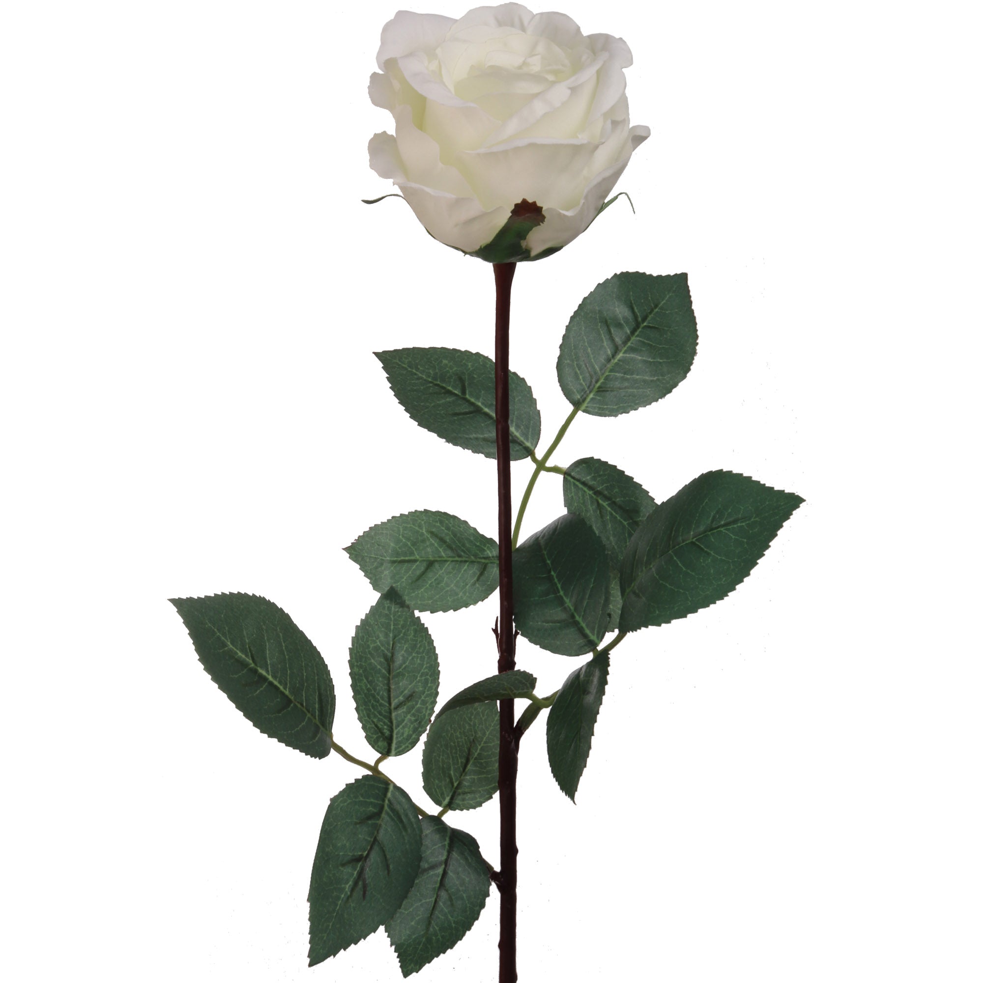 Artificial Premium White Rose Bud-30" Floral Arrangement ArtificialFlowers   