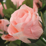 Artificial Rose Spray Pink 4 Flowers and 1 Bud- 16"  ArtificialFlowers   