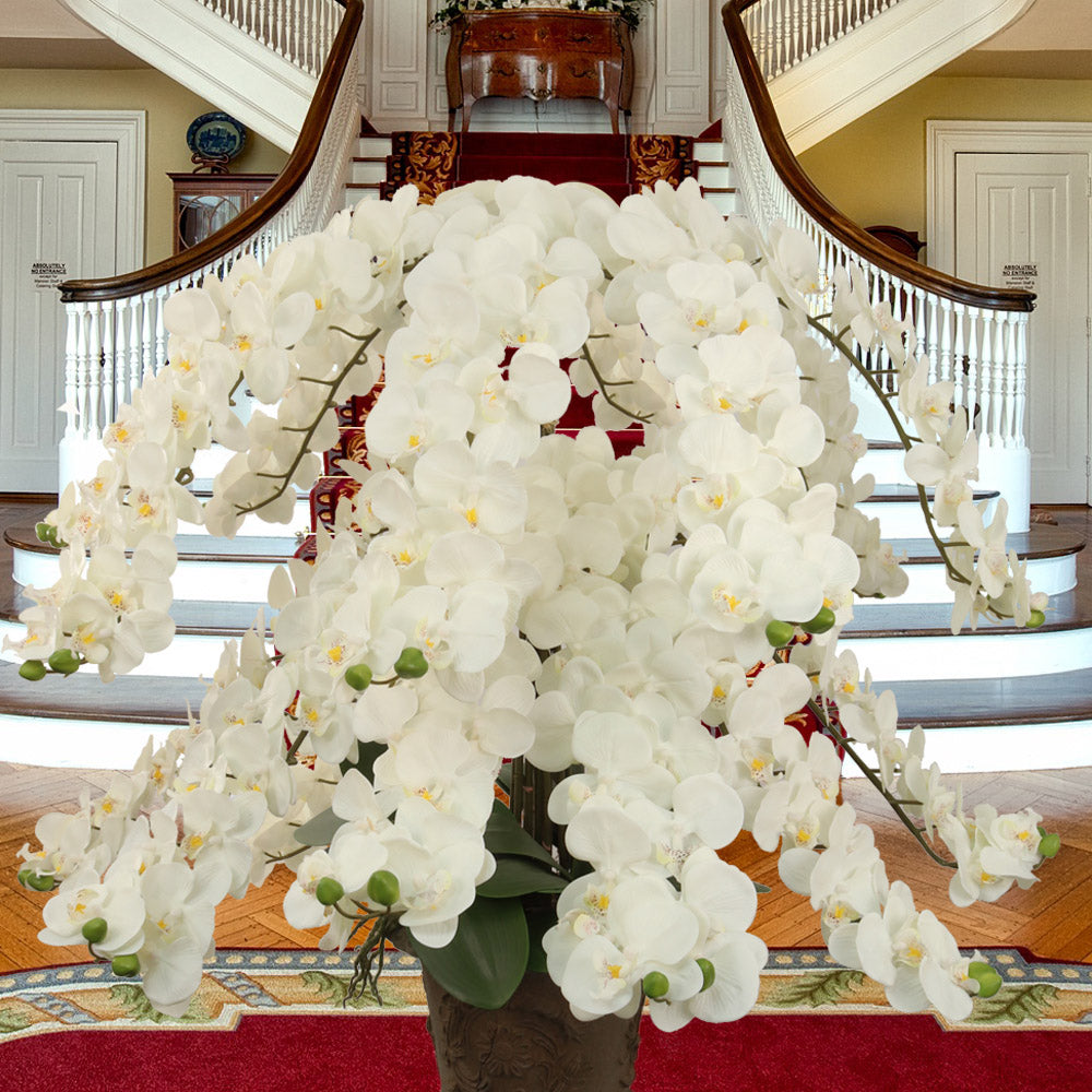 Artificial Real Touch Silk Phalaenopsis Orchid 16 Flowers- 49" Orchid artificialflowersdotcom   
