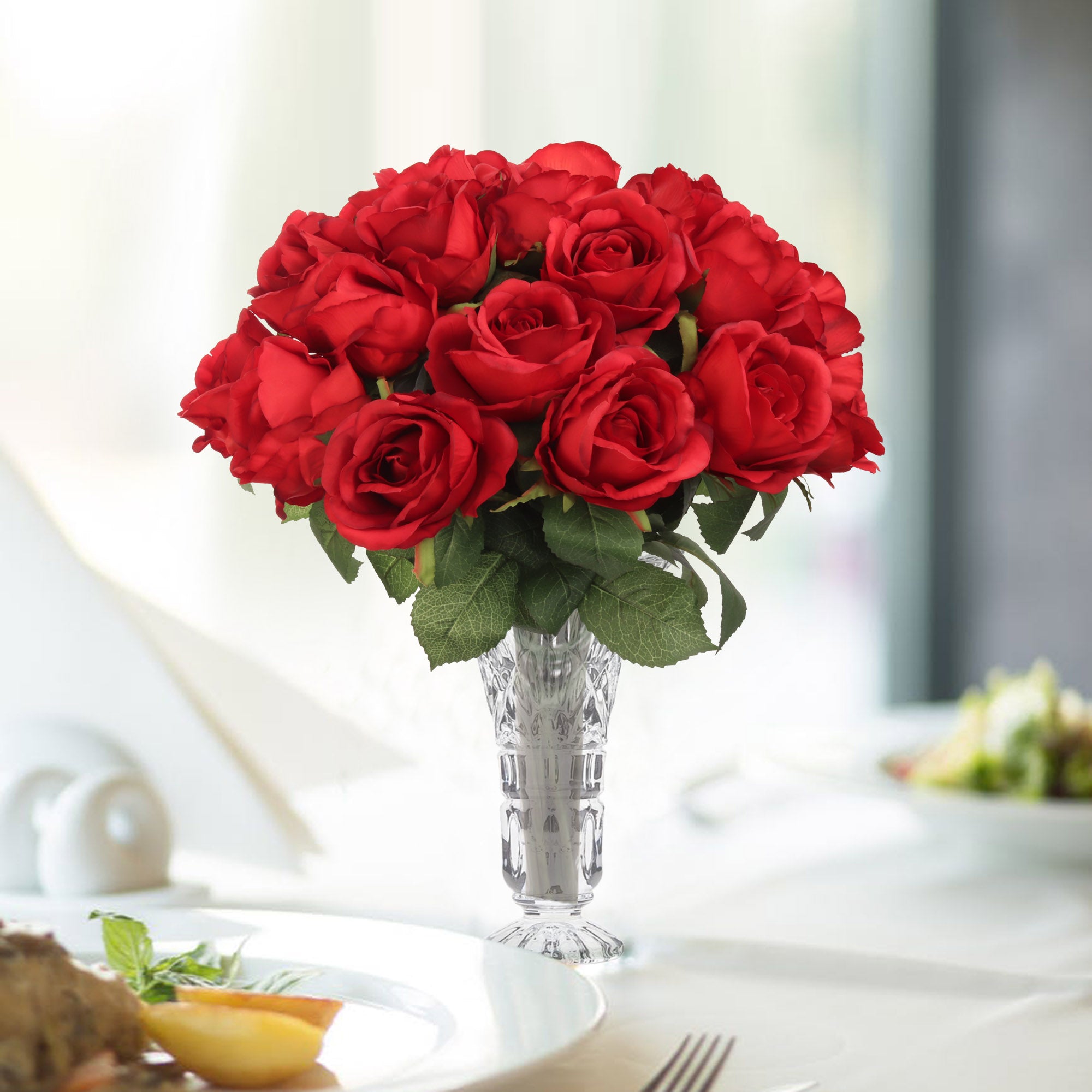 Artificial Red Rose Rose Bud-20" Artificial Flowers ArtificialFlowers   