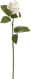 18" Artificial White Rose - Lifelike, Elegant Faux Flower Decor for Home, Weddings & Events - Premium Quality, Realistic Design Rose Stem ArtificialFlowers   
