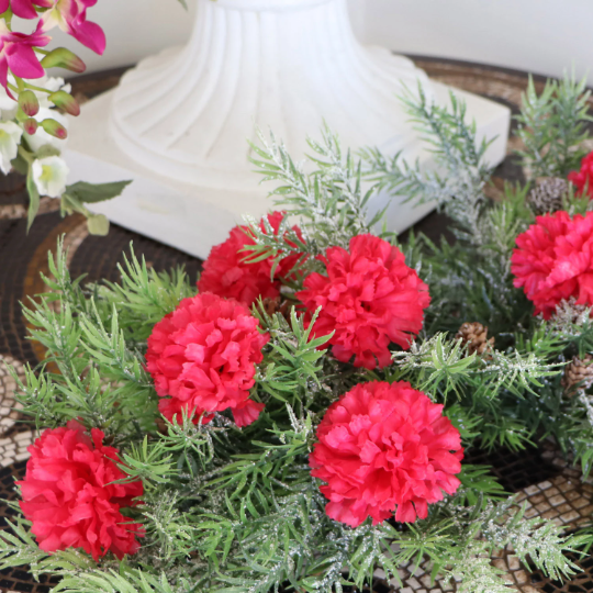 Artificial 5" Fuchsia Carnations 30pcs Set - 3.5" Diameter Realistic Artificial Flowers for Weddings, Home Decor, and DIY Crafts Carnation Artificial Flower ArtificialFlowers   