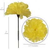 Artificial Flowers Yellow 5" Carnations - 30pcs Set, 3.5" Dia - Realistic & Long-Lasting for Home, Wedding & Events Carnation Artificial Flower ArtificialFlowers   