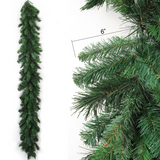 Christmas Artificial Pine Garland Deluxe Evergreen 120 Tips- 6' X12"  ArtificialFlowers   
