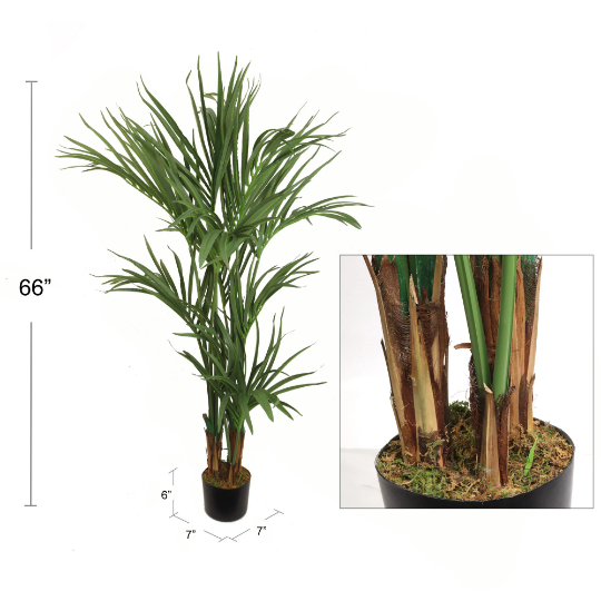 Artificial Silk Areca Palm Tree in Black Pot 5.5'  ArtificialFlowers   
