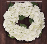 Artificial White Hydrangea Wreath - 18