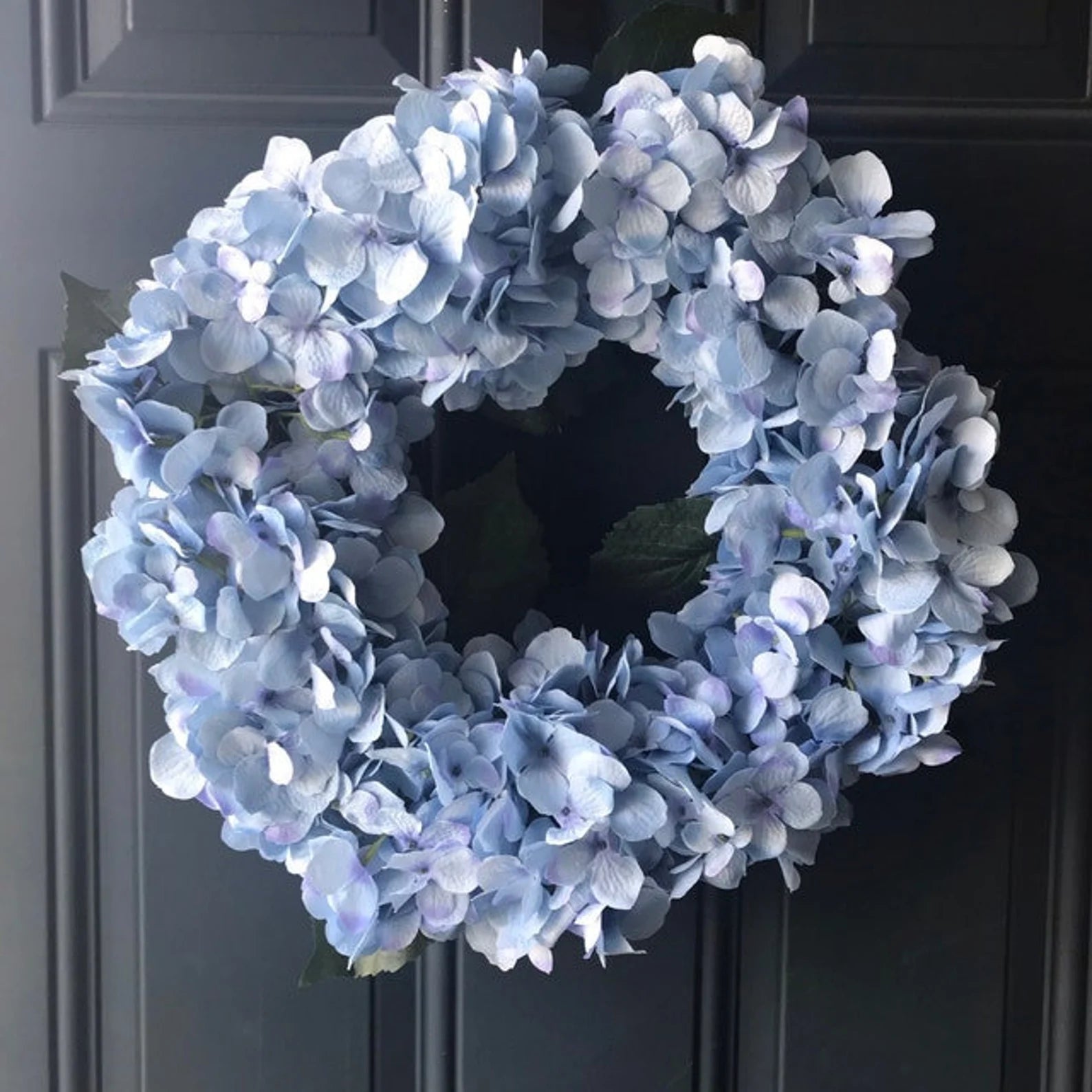 Artificial Blue Hydrangea Wreath - 18" Wreaths ArtificialFlowers   