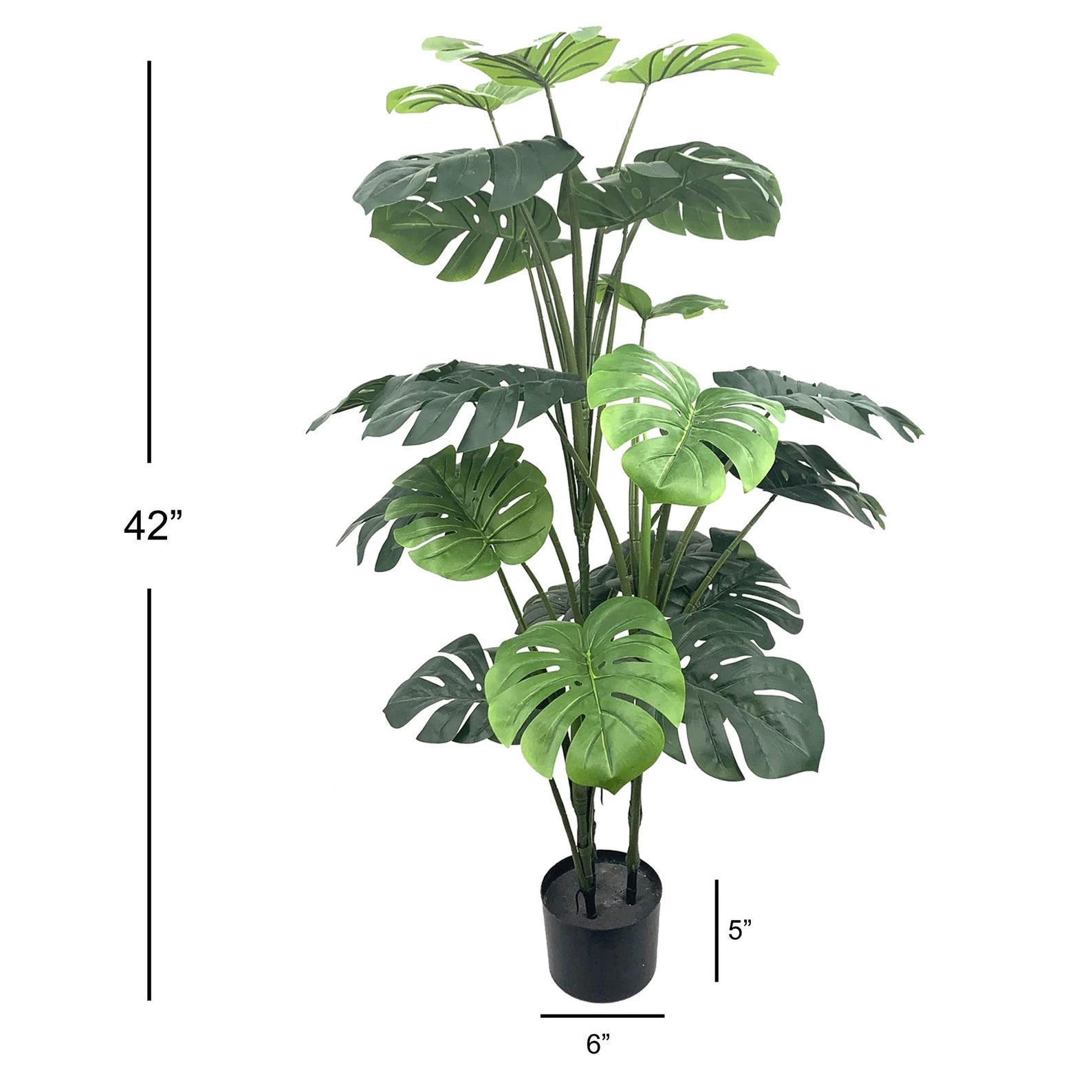 Artificial Split Philo Monstera Plant - 42” Monstera Plant ArtificialFlowers   