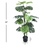 Artificial Split Philo Monstera Plant - 42” Monstera Plant ArtificialFlowers   