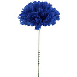 Royal Blue Silk Carnation Picks - 3.5
