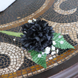 Silk Carnation Pick- Black- 3.5" Wide on 7" Pick (100 Pieces) Carnation Pick artificialflowersdotcom   