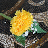 Artificial 7"x 3.5" Gold Carnation Pick Carnation Artificial Flower artificialflowersdotcom   