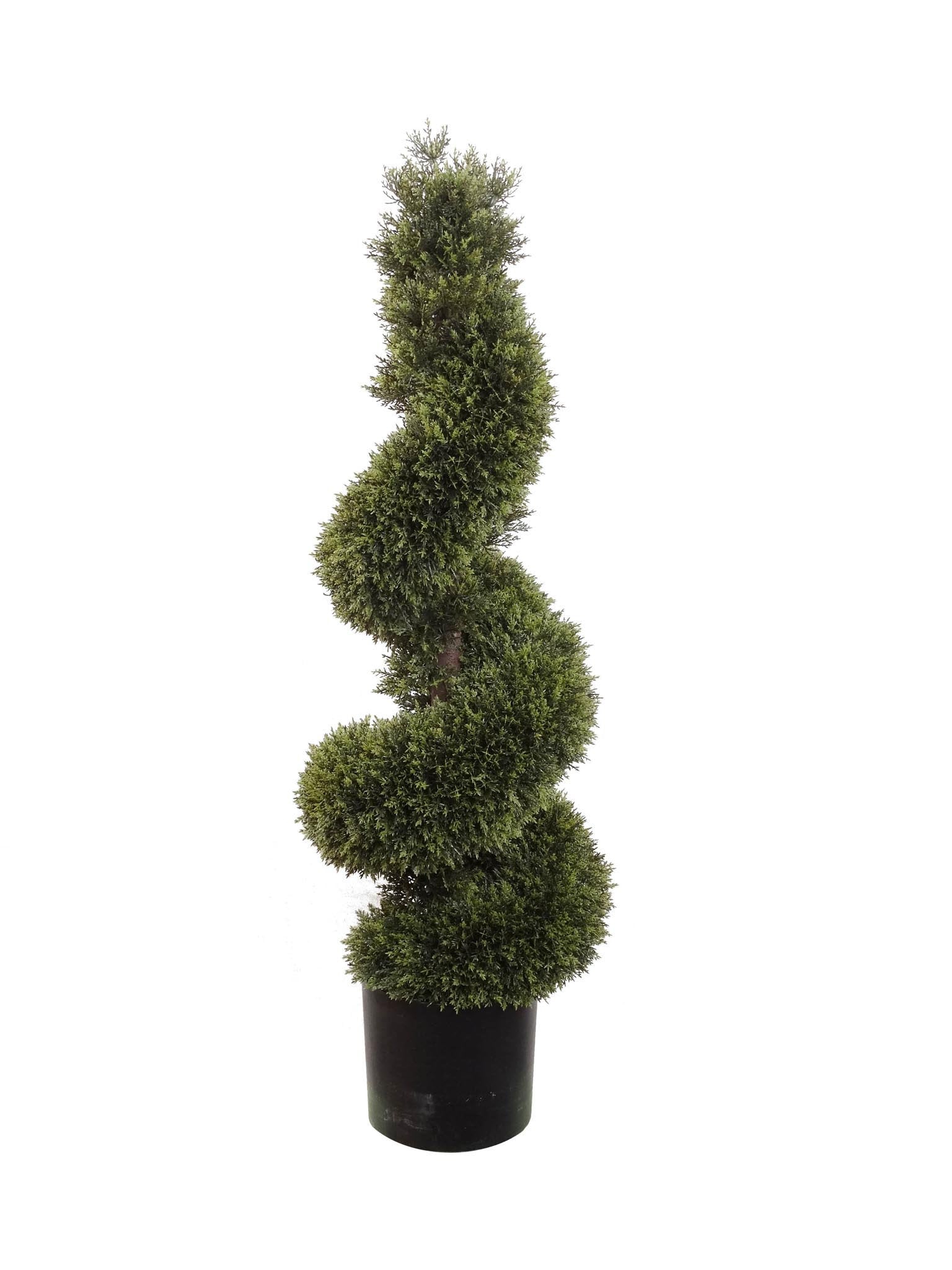 Artificial Cedar Spiral Topiary Tree-36" Plants artificialflowersdotcom   