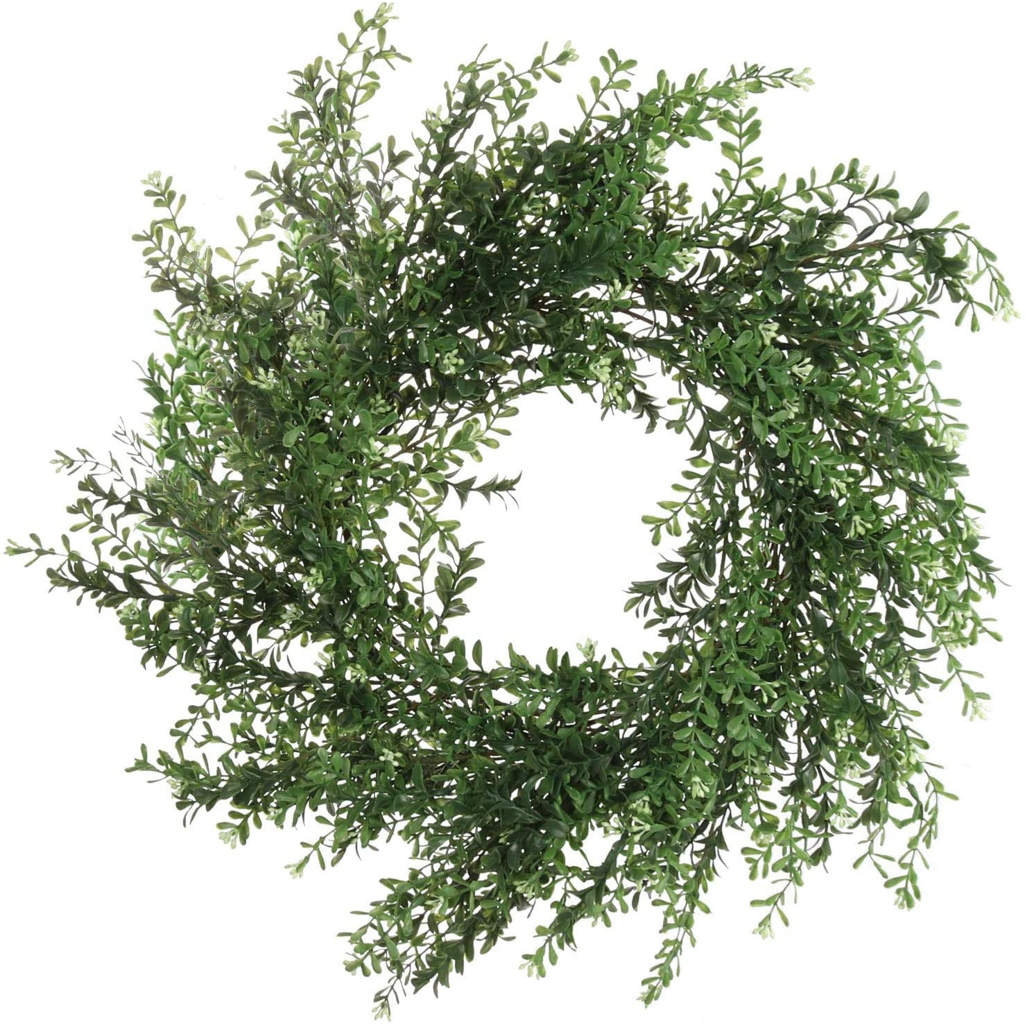 Artificial  Boxwood Wreath-20"  artificialflowersdotcom   