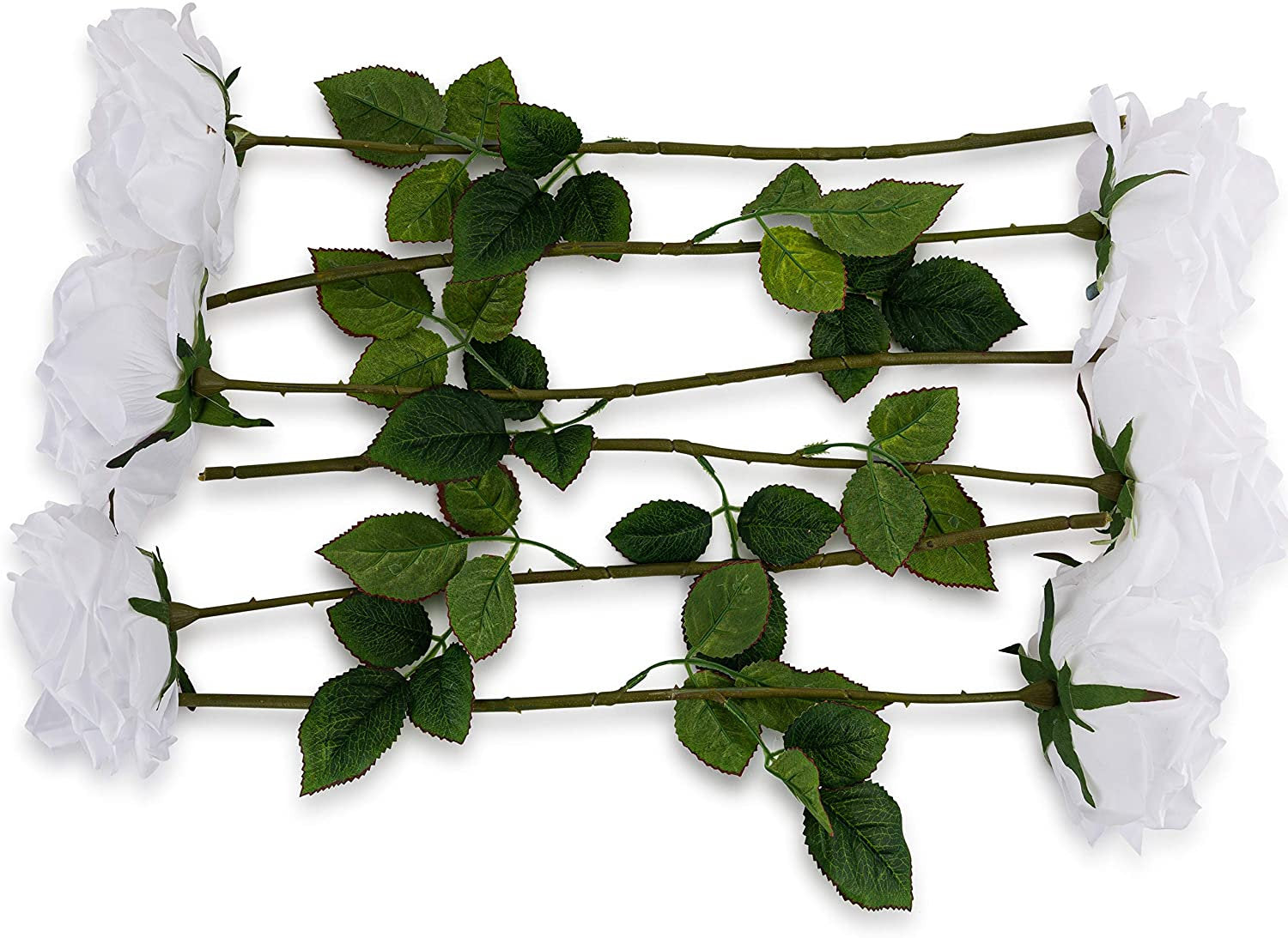 Artificial White Open Rose Stem-20" Artificial Flowers artificialflowersdotcom   
