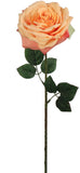 Artificial Apricot Open Rose Stem-20''  artificialflowersdotcom   