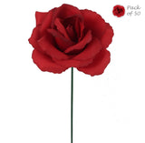 Artificial 8"x 3" Dark Red Rose Pick (50) Carnation and Rose Pick artificialflowersdotcom   