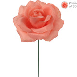 Artificial 8"x 3" Peach Rose Pick (50) Carnation Artificial Flower artificialflowersdotcom   