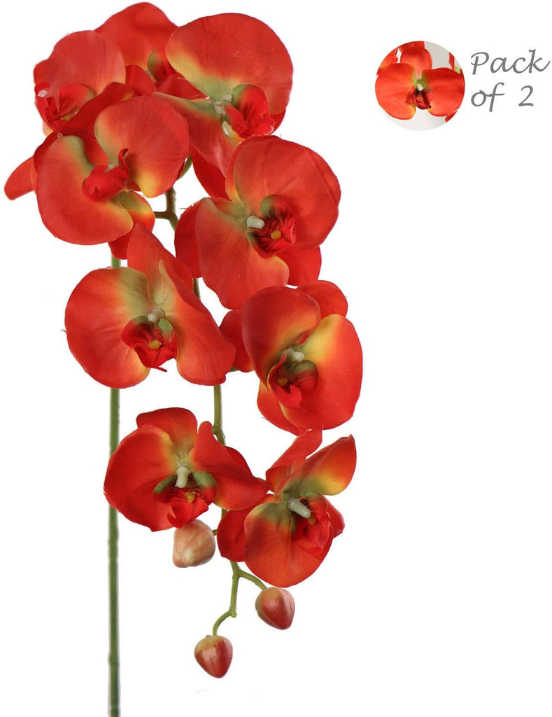 Artificial Real Touch Silk Phalaenopsis Orchid 9 Flowers 3 Buds 34