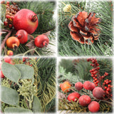 Artificial Christmas Pine Garland with Cones, Berries and Fruit- 6'  artificialflowersdotcom   