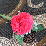 Artificial 7"x 3.5" Fuschia Carnation Pick Carnation and Rose Pick artificialflowersdotcom   