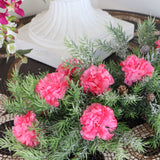 Artificial 7"x 3.5" Hot Pink Carnation Pick Carnation and Rose Pick artificialflowersdotcom   
