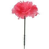 HOT PINK SILK CARNATION PICKS - 3.5