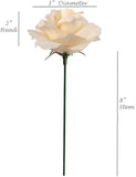 Artificial 8"x 3" Ivory Rose Pick (50) Carnation and Rose Pick artificialflowersdotcom   