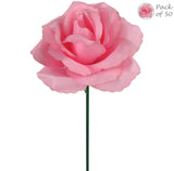 Artificial 8"x 3" Pink Rose Pick (50) Carnation and Rose Pick artificialflowersdotcom   