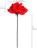 Artificial Red Rose Pick 8” Long 3” Wide Box of 50 Artificial Flowers artificialflowersdotcom   